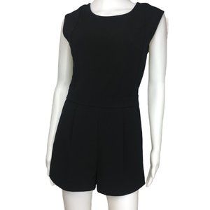 Forever21 solid black romper jumpsuit lace S